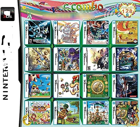 208 in 1 Game Cartridge Multicart,DS Game Pack Card Compilations, Fine Works Combo Multicart for Ninte-ndo DS, NDSL, NDSi, NDSi LL/XL, 3DS, 3DSLL/XL, New 3DS, New 3DS LL/XL, 2DS, New 2DS LL/XL (black) - King Gaming 