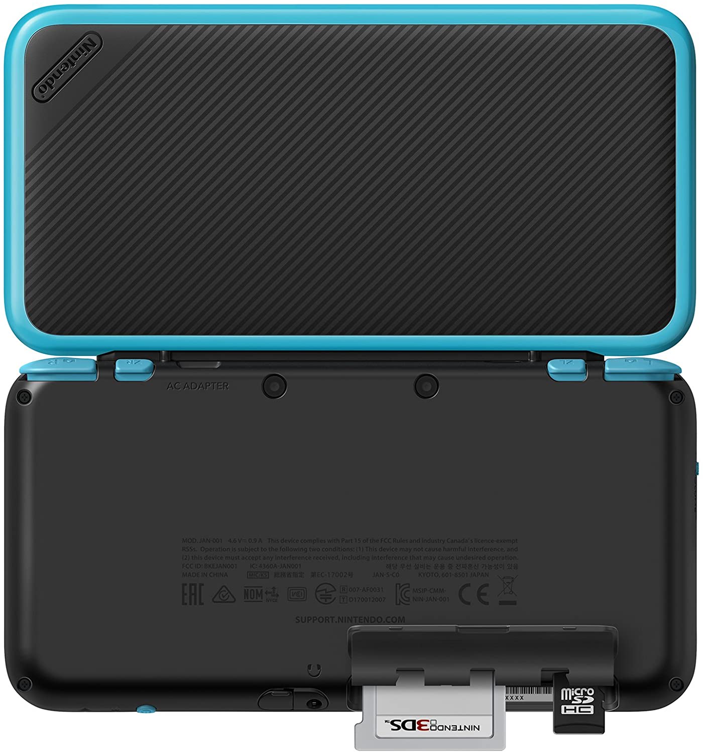 New Nintendo 2DS XL - Black + Turquoise - Nintendo 2DS King Gaming