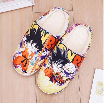 Japanese Anime Doragon Boru Shoes  Goku Winter Warm Plush Men Women Shoes King Gaming