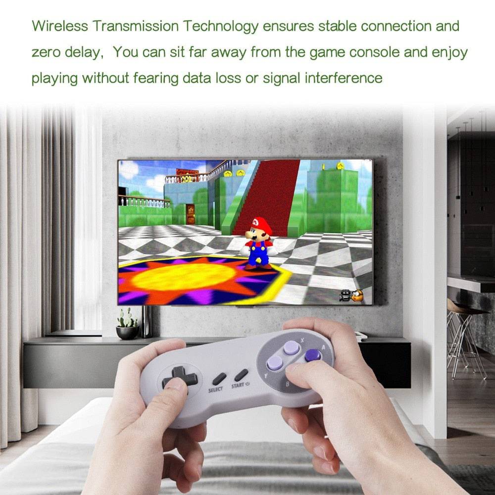 Wireless Gamepad 2.4GHz remote controller USB joystick Console for SNES/NES Games for Windows 10/8/7 PC Raspberry Pi3 for Switch King Gaming