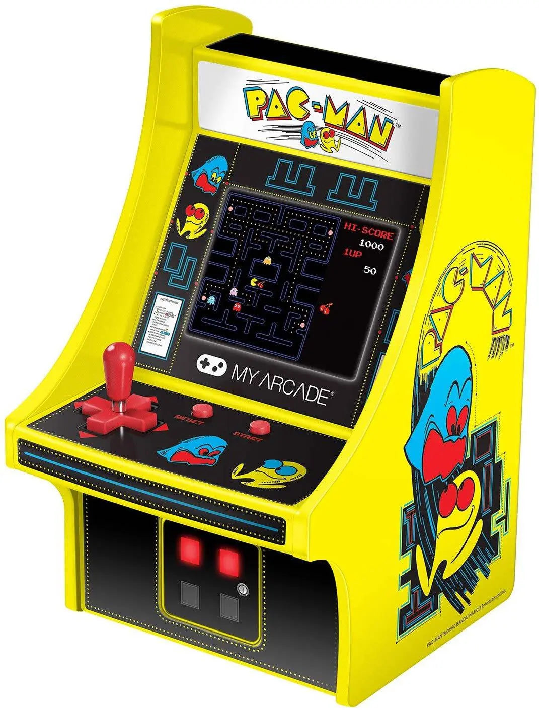 My Arcade Micro Player Mini Arcade Machine: Pac-Man Video Game, Fully Playable, 6 Inch Collectible King Gaming