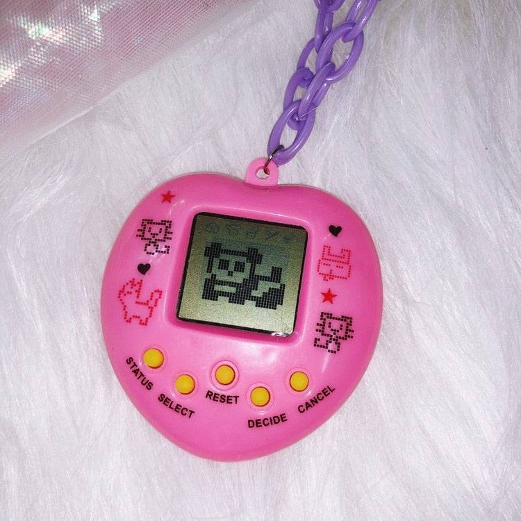 Electronic Pet Game Console Pendant Necklace For Women Men Colorful Vintage Funny Toy Choker Necklace Harajuku Trendy Jewelry King Gaming