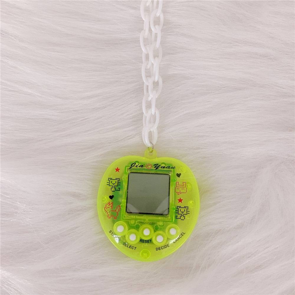 Electronic Pet Game Console Pendant Necklace For Women Men Colorful Vintage Funny Toy Choker Necklace Harajuku Trendy Jewelry King Gaming