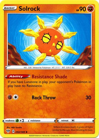 Solrock - 92/189 - Uncommon - King Gaming 