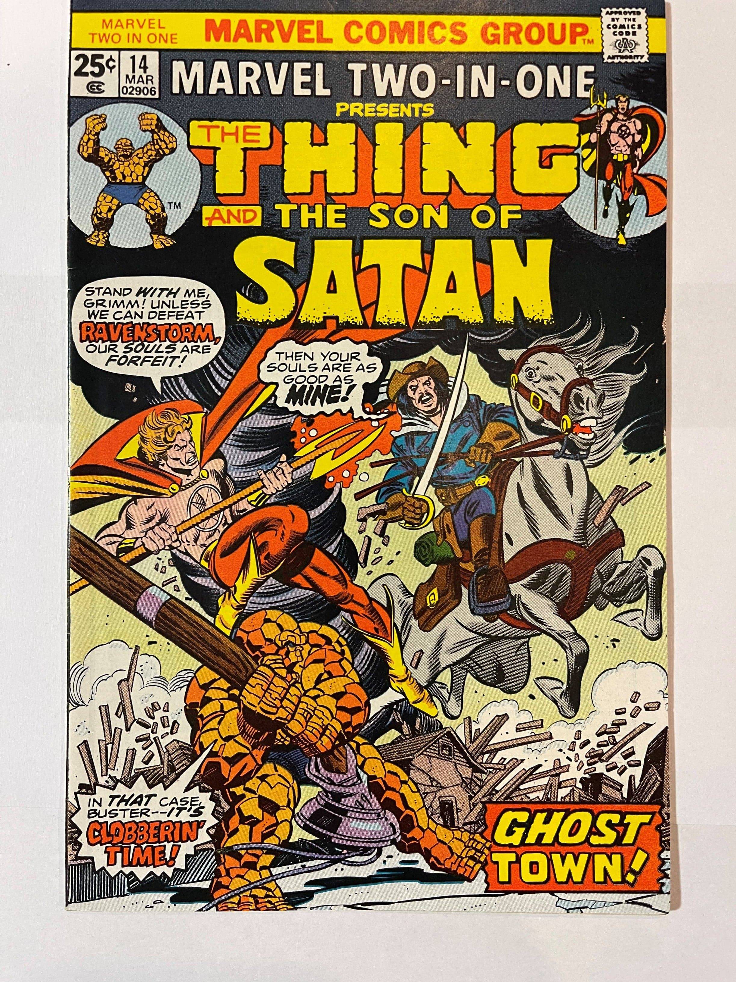 Marvel Two-In-One Comic Book #14 The Thing & Son of Satan Marvel 1976  Very Fine - Used/Collector - Rare King Gaming