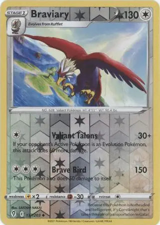 Braviary 137/203 - Uncommon - Reverse Holo King Gaming