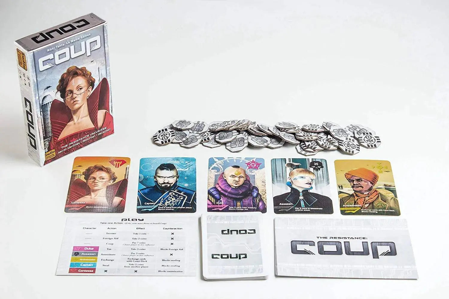 Coup Card Game (The Resistance Universe) King Gaming