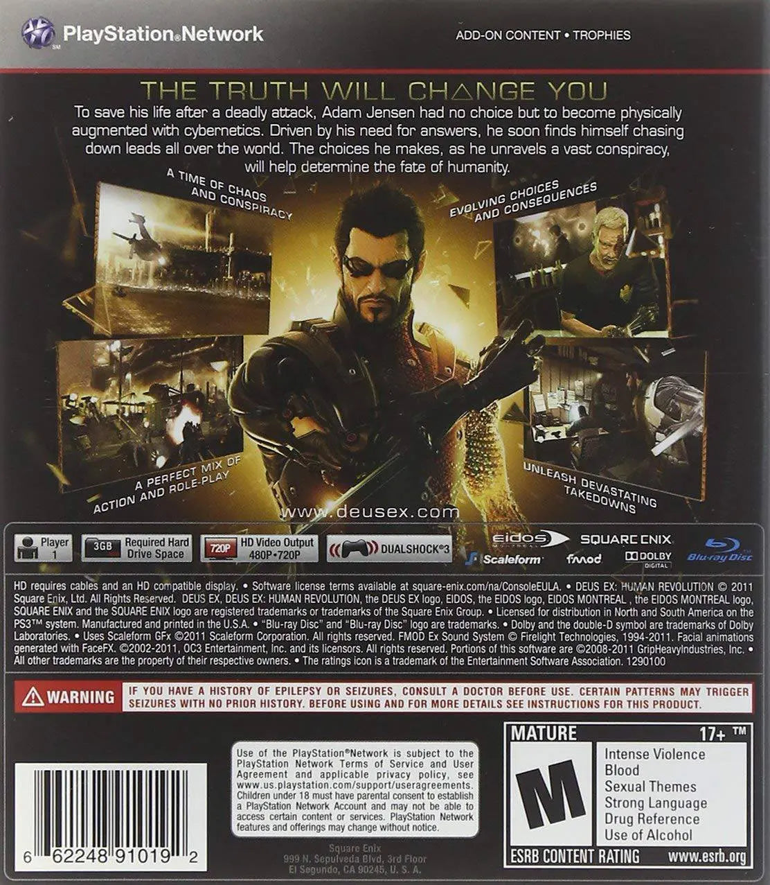 Deus Ex Human Revolution - PlayStation 3 Standard Edition - Used King Gaming