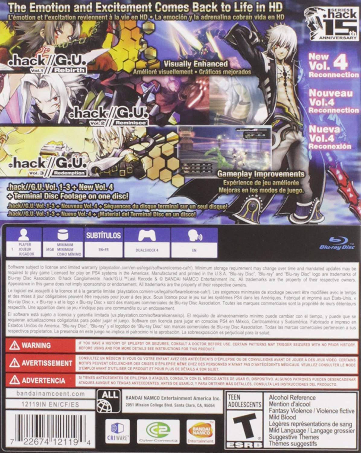 .hack//G/U. Last Recode - Playstation 4 - USED COPY King Gaming 