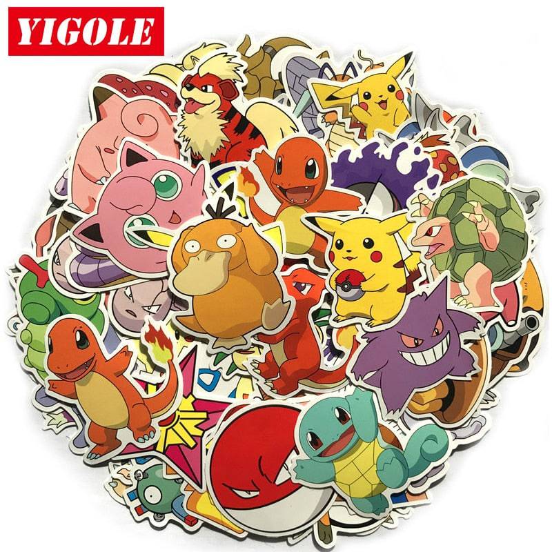 80pcs/lot Do Not Repeat PVC Sticker Anime Laptop Stickers For Kids King Gaming