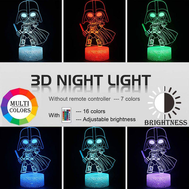 Star Wars Baby Yoda Figure 3D Illusion LED Nightlight Sleeping Light Model Anime Acrylic Action & Toy Fgures For Kid Xmas Gift King Gaming