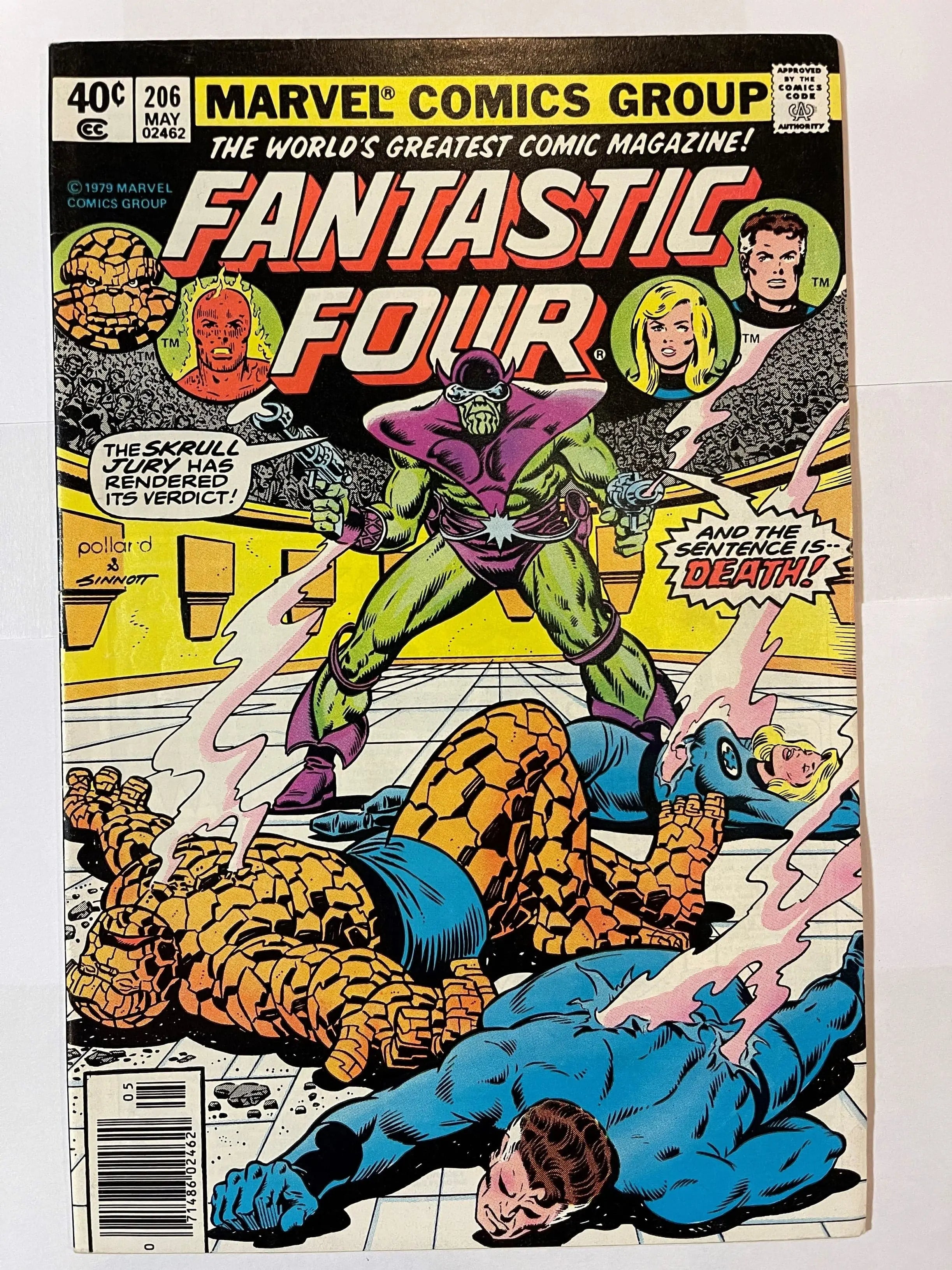 Marvel Comics Fantastic Four #206 May 1979 F- VF Skrulls - Rare King Gaming
