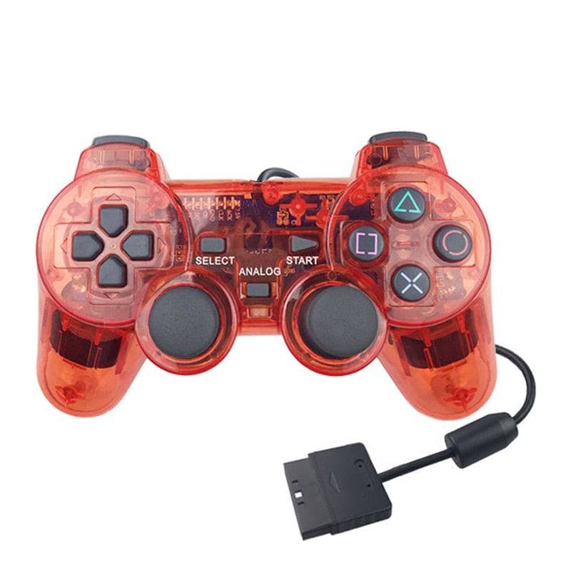 For Sony PS2 Game Controller Dual Vibration Digital Joypad Wired Connection Anti-slip Gamepad For Playstation 2 Gaming Console King Gaming