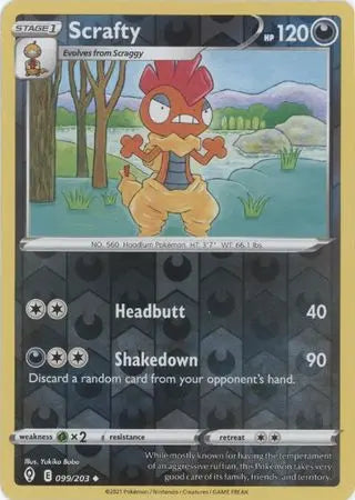 Scrafty 99/203 - Uncommon - Reverse Holo King Gaming