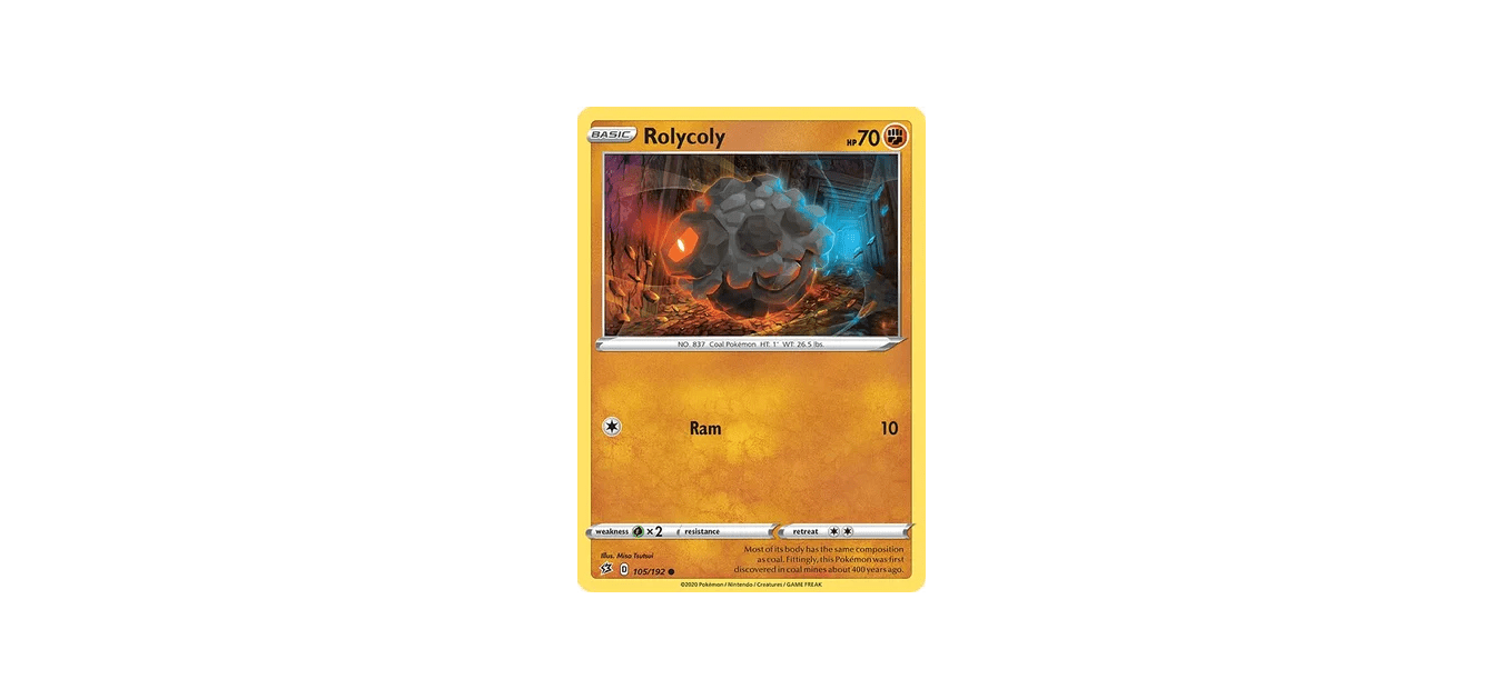 Rolycoly - 105/192 - NM Common King Gaming