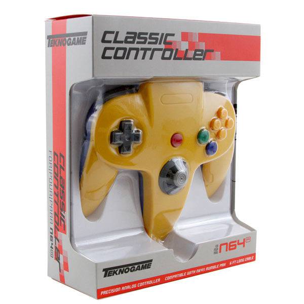 TEKNOGAME CONTROLLER BLUE/YELLOW For N64 King Gaming