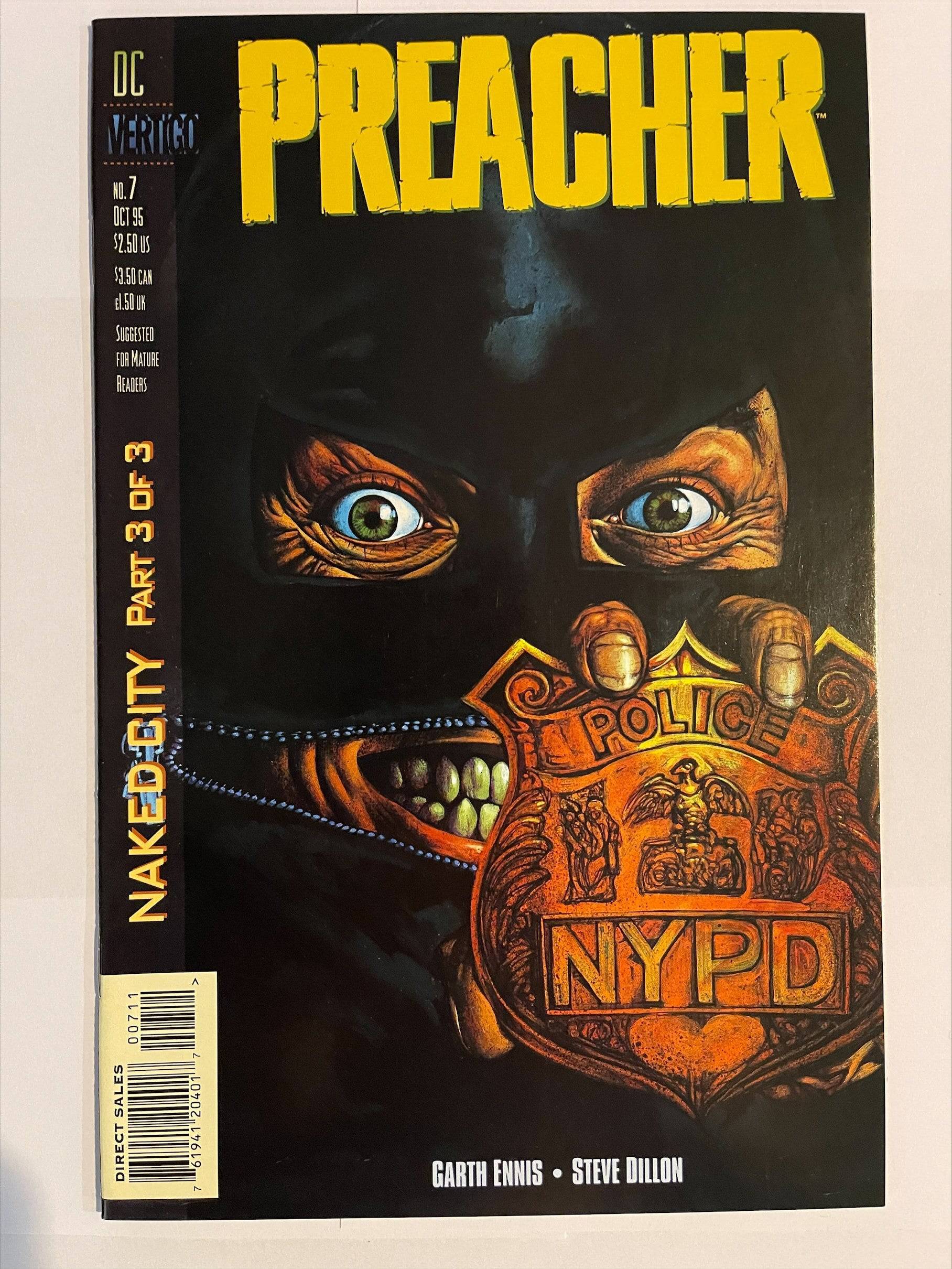 Preacher #7 Oct 1995 DC Vertigo NM "Naked City" - Rare/Collect King Gaming