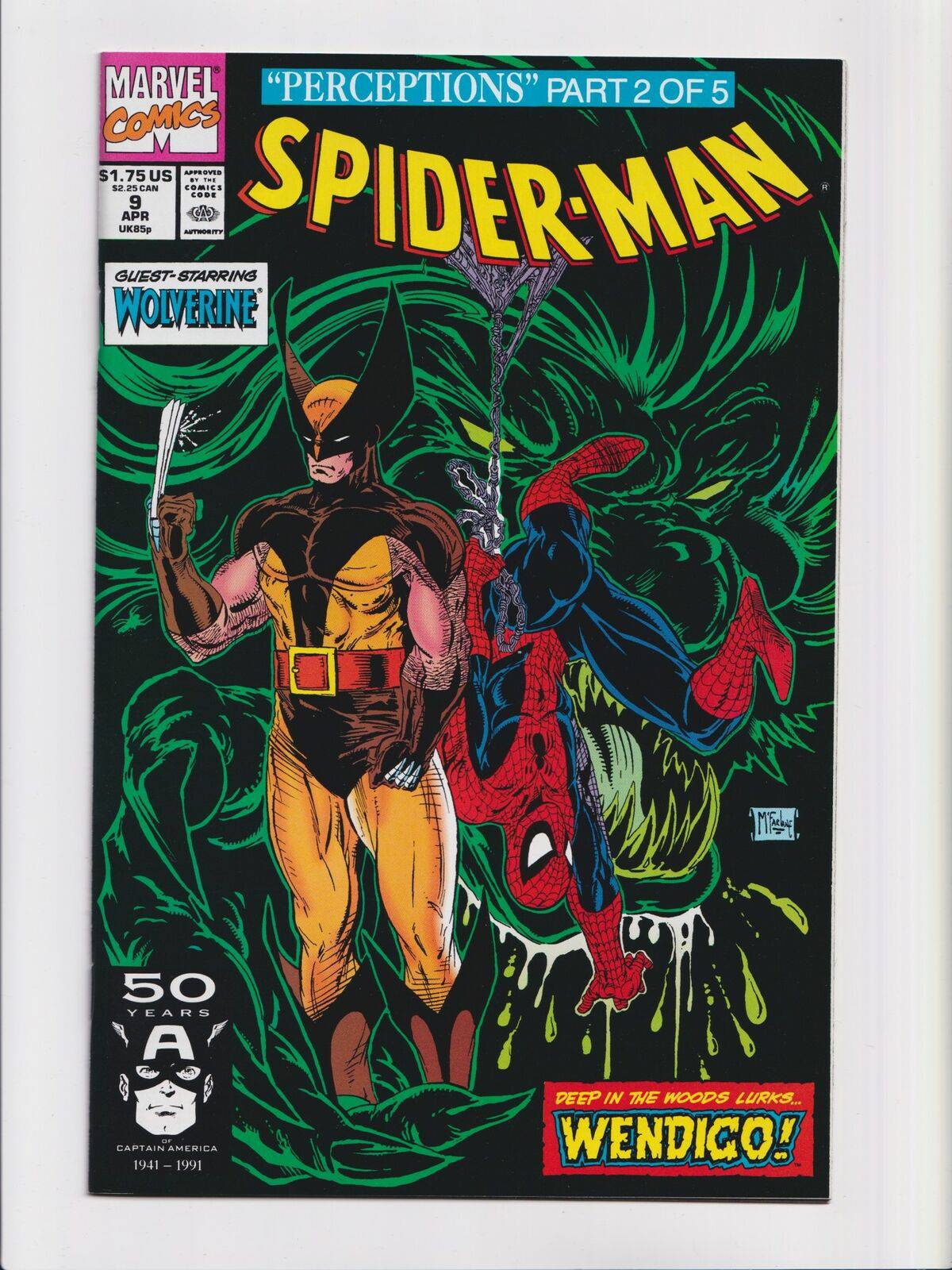 Spider-Man #9 Todd McFarlane Wolverine Marvel Comics 1991 King Gaming