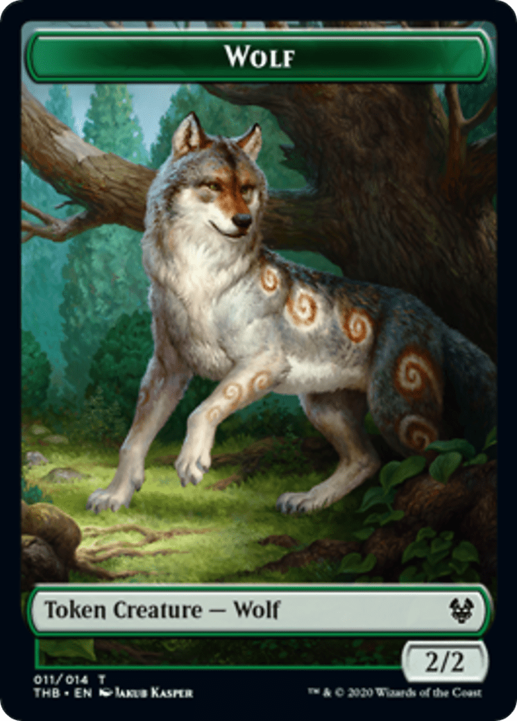 Wolf Token - NM T, Foil King Gaming